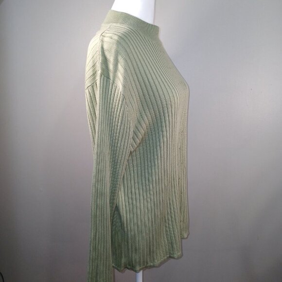 JENNY BRAND LIGHT AV0CADO GREEN SWEATER LONG SLEEVE LIGTHWEIGHT WOMENS 1X - Picture 5 of 6